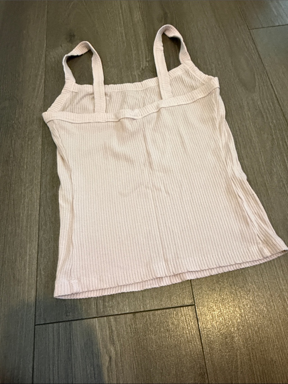 Garage Light Pink Ribbed Tank Top - Picture 3 of 4